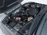 the engine of a car with its hood open and the hood open