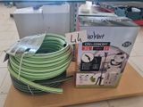 a box with a green hose and a box with a green hose