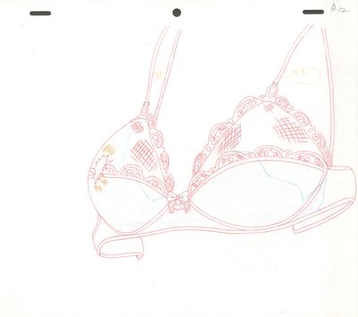dessin d'un soutien-gorge orné d'un motif sur le côté
