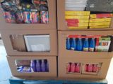 a carton with several boxes of food on top of it