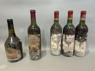 three bottles of wine are sitting next to each other on a table