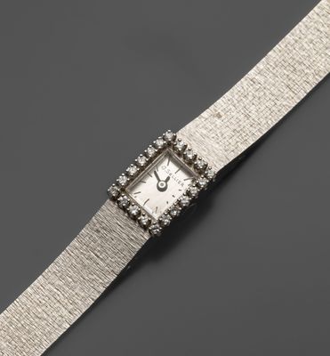 une montre-bracelet en or blanc 18 carats sertie de diamants
