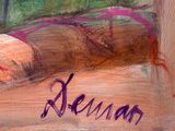 a painting of a painting of a person laying on the ground