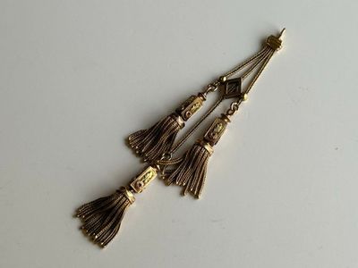 Pendentif formant trois pompons  deux ors 750 millièmes, probablement  - Photo 1