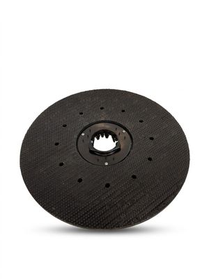 un gros plan d'un disque noir sur fond blanc