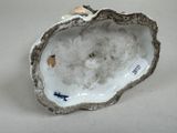 a shell shaped object that is sitting on a table