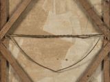 an old picture of a sailboat in a wooden frame on a wall
