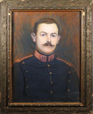 Artur MARKOWICZ (1872-1934), "Portrait d'officier", pastel s…