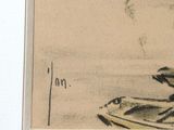 a picture of a painting of a boat on the water