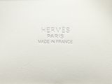 hermes, a white leather handbag with silver hardware