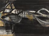 an image of a painting of two boats on a body of water