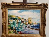 une image d'un tableau sur un chevalet dans une pièce