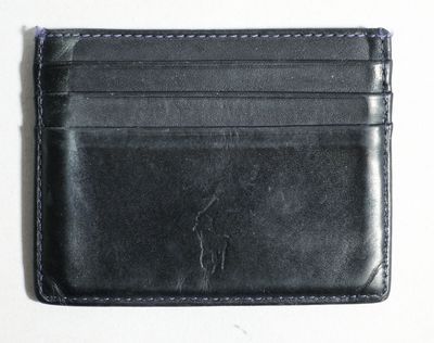 LONGCHAMP Porte carte en cuir noir