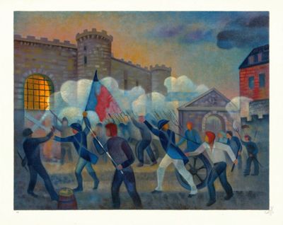 Louis TOFFOLI (1907-1999) - La prise de la Bastille, 1989, L…