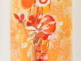 une image d'une peinture de fleurs dans un vase