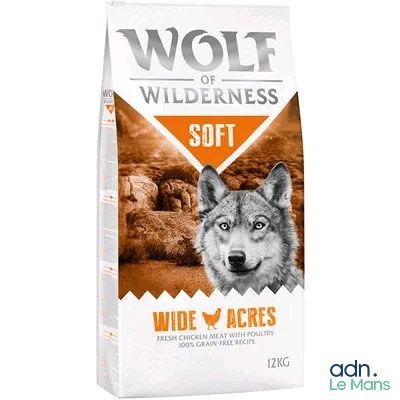 Wolf of Wilderness - Croquettes pour chiens adultes de grande race « Soft »