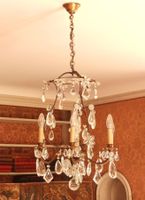 LUSTRE CAGE à six bras de lumière en métal et pendeloques de… (photo 2)