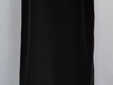 vintage black velvet evening gown with beaded waist and sleeves