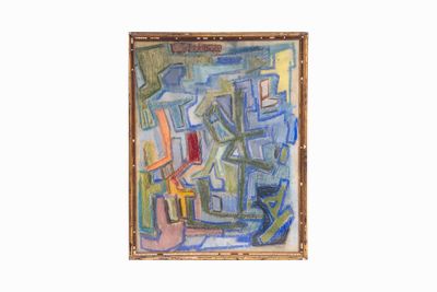 a picture of a painting on the wall of a room
