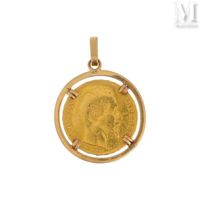 Pendentif pièce 20 FF or Pièce de 20 francs or Napoléon III …