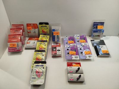 Lot de 18 - CANON EPSON HP OLIVETTI SAMSUNG - Cartouches d'e…