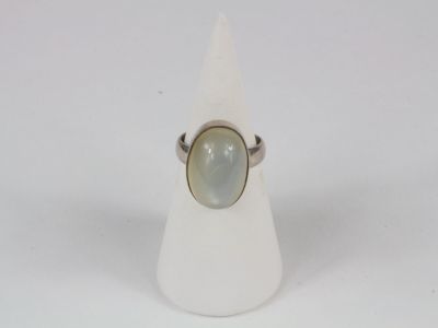 sterling silver ring with moons stone, size 7