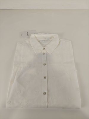 VILA CLOTHES - Chemisier manches longues - Broderies cœurs -…
