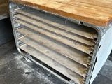 an image of a kitchen counter with a wooden top