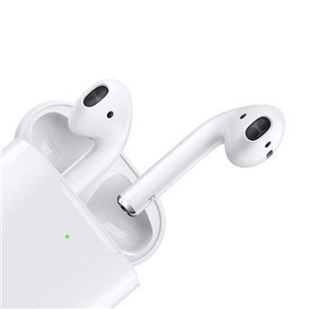AirPods d'Apple avec boîtier de recharge sans fil et socle de recharge