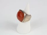 sterling silver and carneline ring