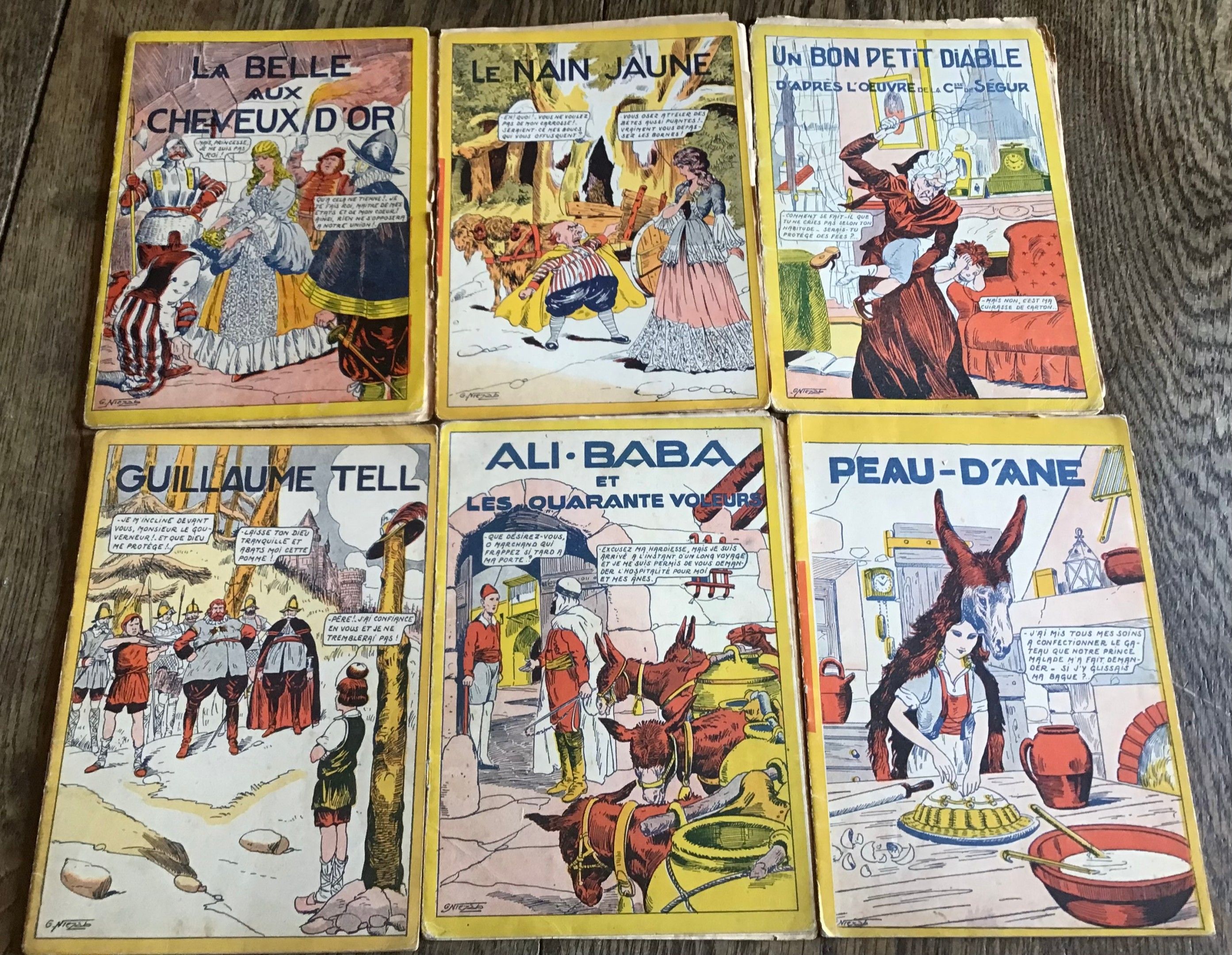Les Merveilleuses Histoires racontées par l’image Les éditions modernes Illustrations de Gaston Niezab 6 albums rares...