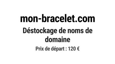 Nom de domaine mon-bracelet.com.