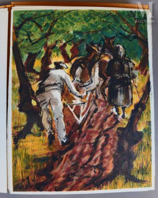 une image représentant un tableau où l'on voit un groupe de personnes dans les bois