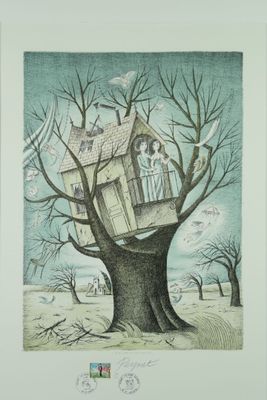 Raymond PEYNET (1908-1999). La Saint-Valentin. Lithographie.…