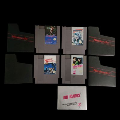 NES - Lot de 4 jeux : Probotector, Maniac Mansion, Section Z, Kid Icar - Photo 1