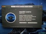 the macos catalina menu on the macos catalina screen