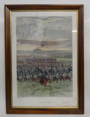 une image d'un tableau représentant un groupe d'hommes dans un champ