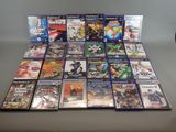 a lot of video games on the table together
