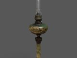 une lampe posée sur une table