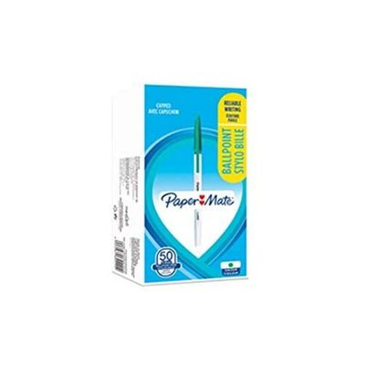 [Lot de 50] - PAPER MATE - Stylos bille Economy - Encre vert…