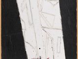 tableau encadré représentant un homme tenant un couteau
