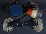 some old items that are sitting on a table