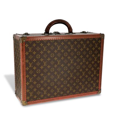 Valise Louis Vuitton en toile Monogram avec poignées en cuir