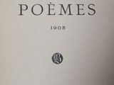 the front cover of a book with a black and white image of the title of a poem
