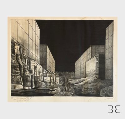 une image d'un dessin en noir et blanc d'un bâtiment