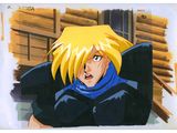 an image of a drawing of a man with blonde hair and a blue shirt