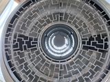 a picture of a ceiling fan inside of a building