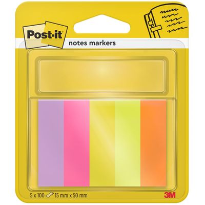 Lot de 5 - POST-IT - Marque-pages adhésifs - 15x50mm - 500 f…