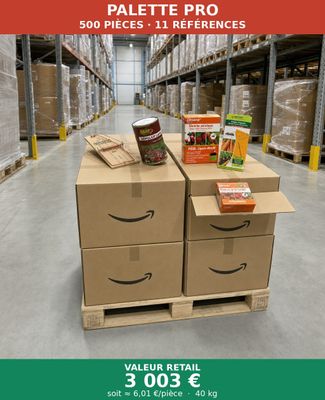 a poster with a picture of boxes and packages in a warehouse