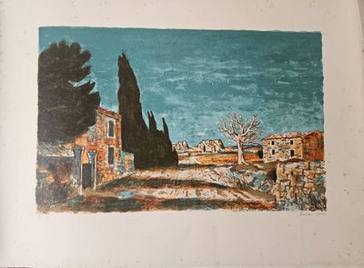une photo d'une photo d'un tableau sur le mur